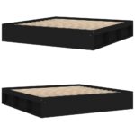 vidaXL Rám postele čierny 200x200 cm – Obrázok 4