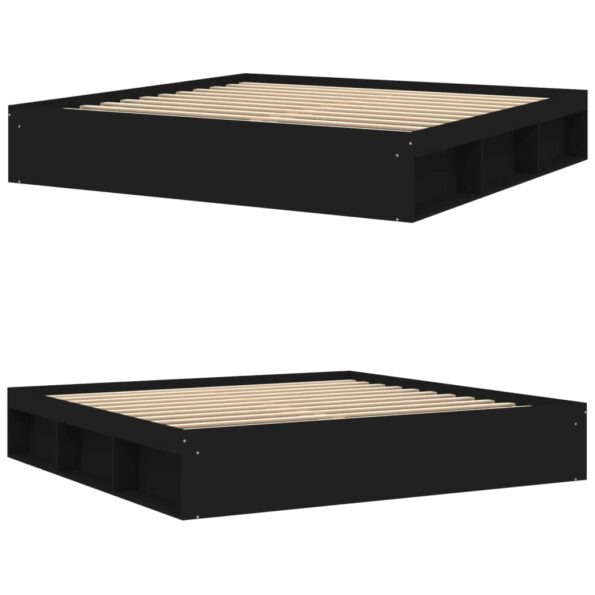 vidaXL Rám postele čierny 200x200 cm – Obrázok 4