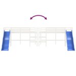 vidaXL Detská vyvýšená posteľ šmýkačka biela 80x200cm masívna borovica – Obrázok 8