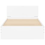 vidaXL Posteľný rám s čelom a LED svetlami biely 100x200 cm – Obrázok 7