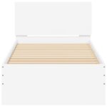 vidaXL Posteľný rám s čelom a LED svetlami biely 75x190 cm – Obrázok 7