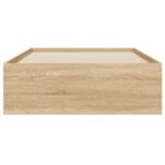 vidaXL Posteľný rám so zásuvkami dub sonoma 100x200cm kompozitné drevo – Obrázok 6