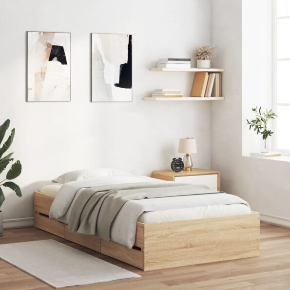 VXL8721012245068_m_en_hd_1.jpg vidaXL Posteľný rám so zásuvkami dub sonoma 100x200cm kompozitné drevo – Obrázok 1