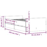 vidaXL Rám postele so zásuvkami dub sonoma 90x200 cm – Obrázok 11