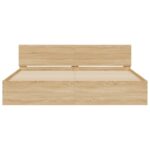 vidaXL Posteľný rám s čelom dub sonoma 180x200 cm – Obrázok 5
