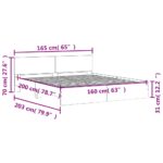 vidaXL Posteľný rám s čelom dub sonoma 160x200 cm – Obrázok 10