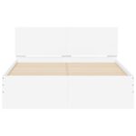 vidaXL Posteľný rám s čelom biely 120x200 cm – Obrázok 5