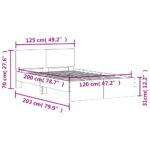 vidaXL Posteľný rám s čelom dub sonoma 120x200 cm – Obrázok 10