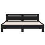 vidaXL Posteľný rám s čelom a LED čierny 180x200 cm – Obrázok 7