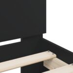 vidaXL Posteľný rám s čelom a LED čierny 120x200 cm – Obrázok 10