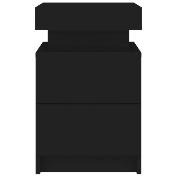 vidaXL Nočné stolíky s LED svetlami 2 ks čierne 35x39x55 cm – Obrázok 9