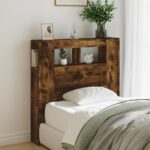 vidaXL Čelo s LED dymový dub 100x18,5x103,5 cm kompozitné drevo – Obrázok 4