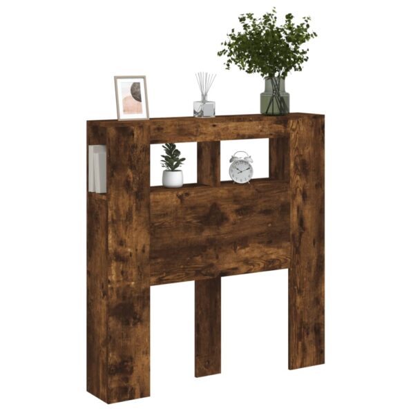 vidaXL Čelo s LED dymový dub 100x18,5x103,5 cm kompozitné drevo – Obrázok 5