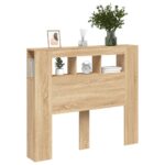 vidaXL Čelo s LED dub sonoma 120x18,5x103,5 cm kompozitné drevo – Obrázok 4