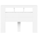 vidaXL Čelo s LED biele 140x18,5x103,5 cm kompozitné drevo – Obrázok 6