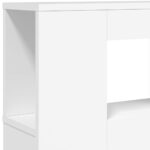 vidaXL Čelo s LED biele 140x18,5x103,5 cm kompozitné drevo – Obrázok 9
