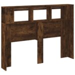 vidaXL Čelo s LED dymový dub 140x18,5x103,5 cm kompozitné drevo – Obrázok 8