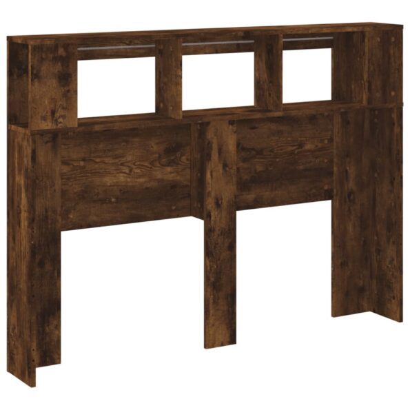 vidaXL Čelo s LED dymový dub 140x18,5x103,5 cm kompozitné drevo – Obrázok 8