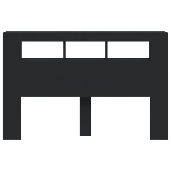 vidaXL Čelo s LED čierne 160x18,5x103,5 cm kompozitné drevo – Obrázok 6