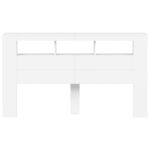 vidaXL Čelo s LED biele 180x18,5x103,5 cm kompozitné drevo – Obrázok 6