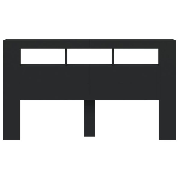 vidaXL Čelo s LED čierne 180x18,5x103,5 cm kompozitné drevo – Obrázok 6