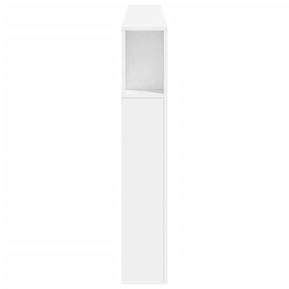 vidaXL LED čelo postele biele 200x18,5x103,5 cm kompozitné drevo – Obrázok 4