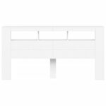 vidaXL LED čelo postele biele 200x18,5x103,5 cm kompozitné drevo – Obrázok 5