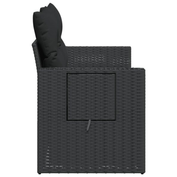 VXL8721012333758_g_en_hd_4.jpg vidaXL Záhradná pohovka s vankúšmi 2-miestna čierna polyrattan – Obrázok 6