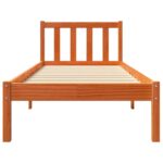 vidaXL Posteľný rám voskovo hnedý 90x190 cm masívna borovica – Obrázok 4