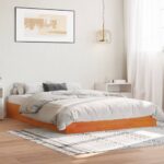 vidaXL Posteľný rám voskovo hnedý 140x200 cm masívna borovica – Obrázok 3