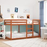 vidaXL Poschodová posteľ voskovo hnedá 80x200 cm borovicový masív – Obrázok 3