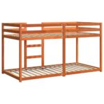 vidaXL Poschodová posteľ voskovo hnedá 80x200 cm borovicový masív – Obrázok 6