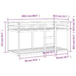 vidaXL Poschodová posteľ voskovo hnedá 80x200 cm borovicový masív – Obrázok 9