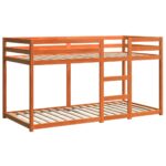 vidaXL Poschodová posteľ voskovo hnedá 75x190 cm borovicový masív – Obrázok 2