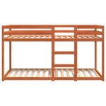 vidaXL Poschodová posteľ voskovo hnedá 75x190 cm borovicový masív – Obrázok 4