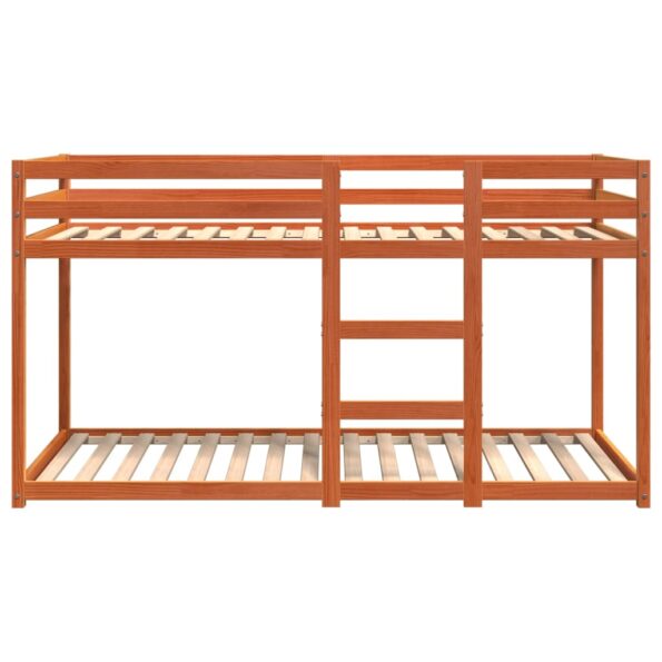 vidaXL Poschodová posteľ voskovo hnedá 75x190 cm borovicový masív – Obrázok 4