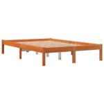 vidaXL Posteľ s matracom voskovo hnedá 120x200 cm masívna borovica – Obrázok 2