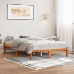 vidaXL Posteľ s matracom voskovo hnedá 120x200 cm masívna borovica – Obrázok 3
