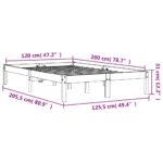 vidaXL Posteľ s matracom voskovo hnedá 120x200 cm masívna borovica – Obrázok 8