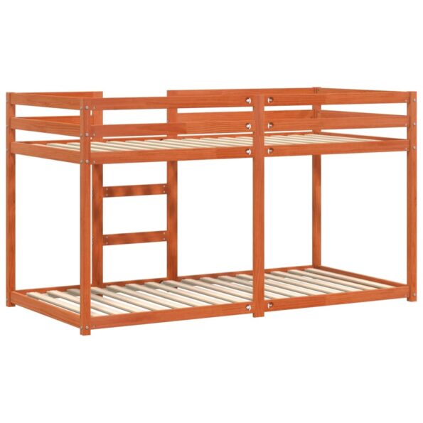 vidaXL Poschodová posteľ voskovo hnedá 90x190 cm borovicový masív – Obrázok 6