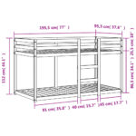 vidaXL Poschodová posteľ voskovo hnedá 90x190 cm borovicový masív – Obrázok 9
