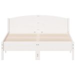 vidaXL Posteľný rám s čelom biely 120x200 cm borovicový masív – Obrázok 4