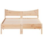 vidaXL Posteľný rám 140x200 cm borovicový masív – Obrázok 4