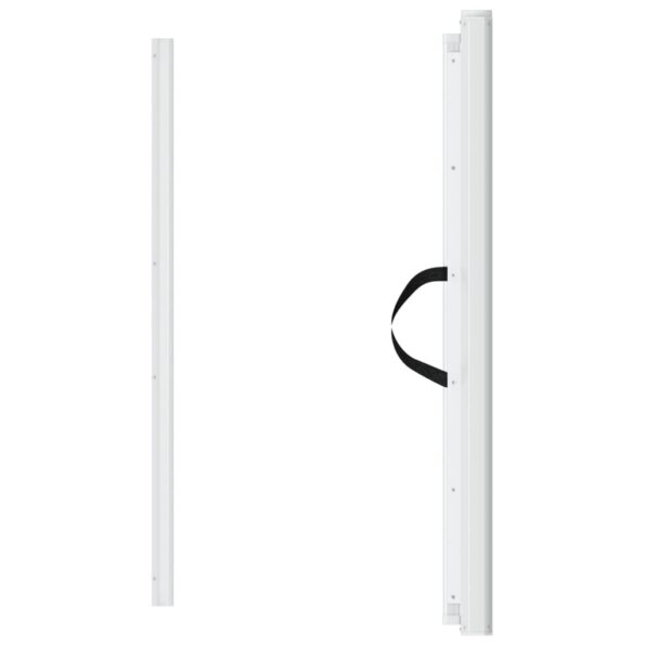 vidaXL Výsuvná bránka pre domáce zvieratá biela 82,5x125 cm – Obrázok 4