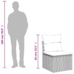 vidaXL 10-dielna záhradná sedacia súprava s vankúšmi polyratan čierna – Obrázok 12