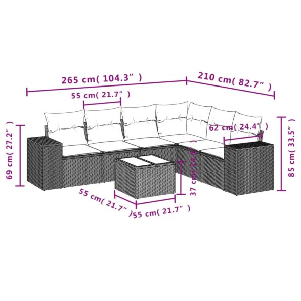 VXL8721012949676_g_en_hd_6.jpg vidaXL 7-dielna záhradná súprava pohoviek s vankúšmi čierna polyratan – Obrázok 8