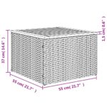 vidaXL 5-dielna záhradná súprava pohoviek s vankúšmi sivá polyratanová – Obrázok 12