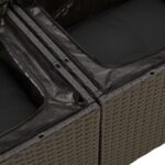 vidaXL 9-dielna záhradná jedálenská sada s vankúšmi čierna polyratan – Obrázok 7