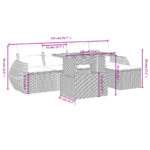 vidaXL 6-dielna záhradná súprava pohoviek s vankúšmi čierna polyratan – Obrázok 3