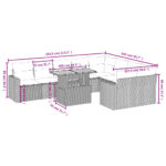 vidaXL 10-dielna záhradná sedacia súprava s vankúšmi polyratan čierna – Obrázok 3